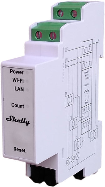 Shelly PRO 3EM-3CT63 Elektroměr Shelly PRO 3EM-3CT63 Elektroměr